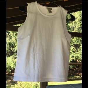 LL Bean like new white tank top small
